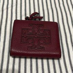 Tory Burch Burgundy Leather Wallet